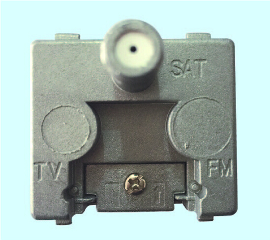 Single Hole 950-2400MHZ SAT TV Wall Socket Outlet(SHJ-TWS014)