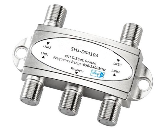 950-2400MHZ F Type Female 4X1 DiSEqC switch(SHJ-DS4103)
